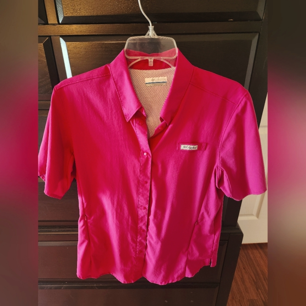 Columbia Womens PFG Solid Tamiami Short Sleeve Shirt